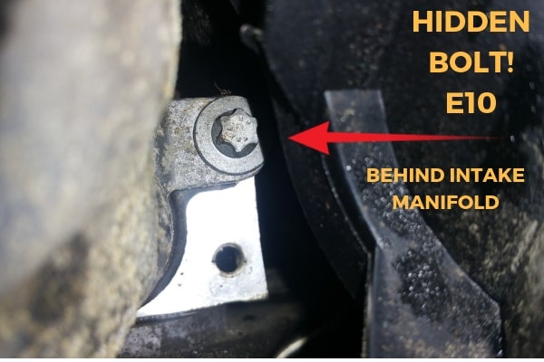 BMW 2014 f25 hidden bolt for oil filter housing